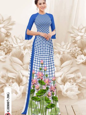 Vải Áo Dài Hoa Sen kiểu mới AD GH8007 24 1611981429 124 Vai Ao Dai Hoa Sen kieu moi AD GH8007
