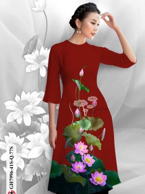 Vải Áo Dài Hoa Sen kiểu mới AD GH7996 19 1611982302 917 Vai Ao Dai Hoa Sen kieu moi AD GH7996