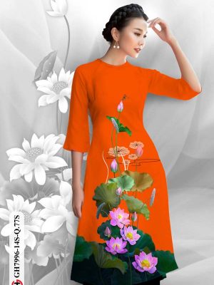Vải Áo Dài Hoa Sen kiểu mới AD GH7996 29 1611982305 134 Vai Ao Dai Hoa Sen kieu moi AD GH7996