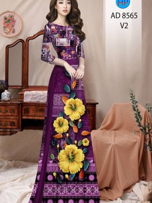 Vải Áo Dài Hoa In 3D kiểu mới AD 8565 25 1613274422 610 Vai Ao Dai Hoa In 3D kieu moi AD 8565