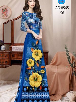 Vải Áo Dài Hoa In 3D kiểu mới AD 8565 29 1613274424 90 Vai Ao Dai Hoa In 3D kieu moi AD 8565