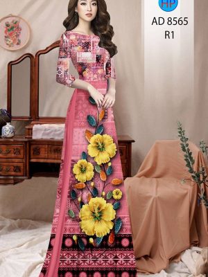 Vải Áo Dài Hoa In 3D kiểu mới AD 8565 35 1613274425 267 Vai Ao Dai Hoa In 3D kieu moi AD 8565