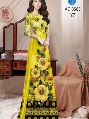 Vải Áo Dài Hoa In 3D kiểu mới AD 8565 34 1613274425 768 Vai Ao Dai Hoa In 3D kieu moi AD 8565