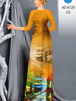 Vải Áo Dài Phong Cảnh kiểu mới AD 8729 29 1613444665 176 Vai Ao Dai Phong Canh kieu moi AD 8729