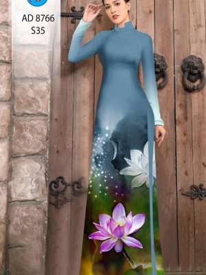 Vải Áo Dài Hoa Sen mới ra AD 8766 24 1613448796 209 Vai Ao Dai Hoa Sen moi ra AD 8766