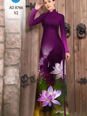 Vải Áo Dài Hoa Sen mới ra AD 8766 30 1613448797 918 Vai Ao Dai Hoa Sen moi ra AD 8766