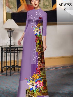 Vải Áo Dài Hoa Ly kiểu mới AD 8755 24 1613449057 442 Vai Ao Dai Hoa Ly kieu moi AD 8755
