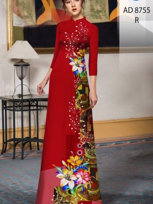 Vải Áo Dài Hoa Ly kiểu mới AD 8755 29 1613449058 140 Vai Ao Dai Hoa Ly kieu moi AD 8755