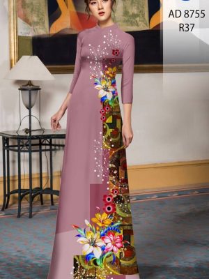 Vải Áo Dài Hoa Ly kiểu mới AD 8755 33 1613449058 917 Vai Ao Dai Hoa Ly kieu moi AD 8755