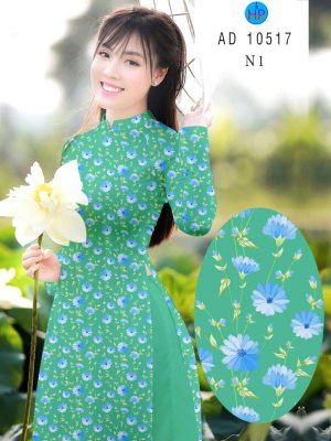 Vải Áo Dài Hoa Nhí kiểu mới AD 10517 35 1613533423 30 Vai Ao Dai Hoa Nhi kieu moi AD 10517