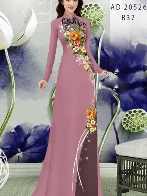 1613617827 419 Vai Ao Dai Hoa In 3D thiet ke 2021 AD