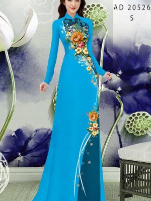 1613617829 243 Vai Ao Dai Hoa In 3D thiet ke 2021 AD