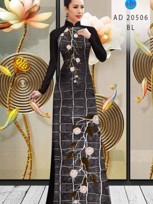 Vải Áo Dài Hoa Hồng kiểu mới AD 20506 20 1613619127 204 Vai Ao Dai Hoa Hong kieu moi AD 20506