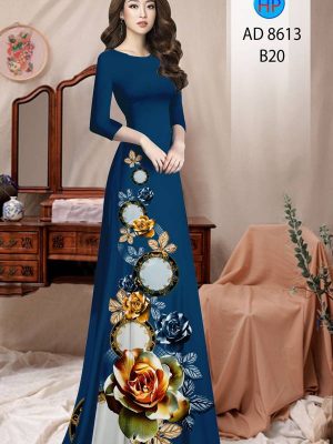 Vải Áo Dài Hoa Hồng thiết kế 2021 AD 8613 21 1613619369 338 Vai Ao Dai Hoa Hong thiet ke 2021 AD 8613