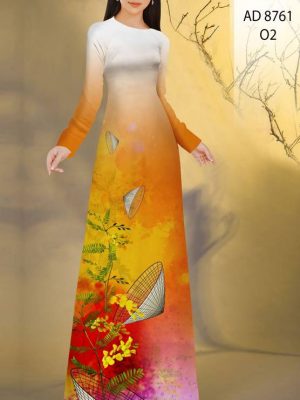 Vải Áo Dài Hình Nón Lá kiểu mới AD 8761 23 1613620009 285 Vai Ao Dai Hinh Non La kieu moi AD 8761