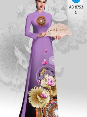 Vải Áo Dài Hoa Sen Và Trống Đồng kiểu mới AD 8753 21 1613620458 192 Vai Ao Dai Hoa Sen Va Trong Dong kieu moi