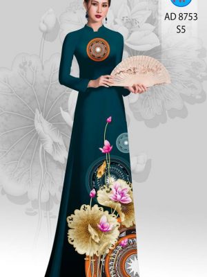 Vải Áo Dài Hoa Sen Và Trống Đồng kiểu mới AD 8753 32 1613620460 175 Vai Ao Dai Hoa Sen Va Trong Dong kieu moi