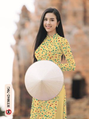 Vải Áo Dài Hoa Đều kiểu mới AD HT8042 19 1613710202 64 Vai Ao Dai Hoa Deu kieu moi AD HT8042