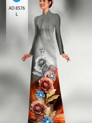 Vải Áo Dài Hoa Hồng kiểu mới AD 8576 21 1613974411 934 Vai Ao Dai Hoa Hong kieu moi AD 8576