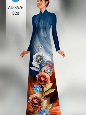Vải Áo Dài Hoa Hồng kiểu mới AD 8576 29 1613974412 292 Vai Ao Dai Hoa Hong kieu moi AD 8576