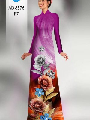 Vải Áo Dài Hoa Hồng kiểu mới AD 8576 30 1613974413 600 Vai Ao Dai Hoa Hong kieu moi AD 8576