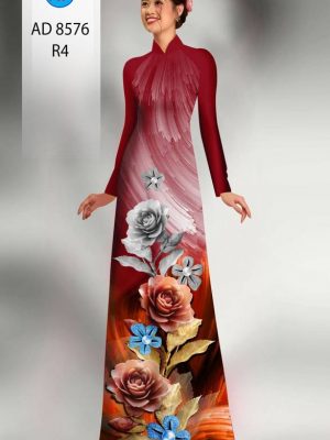 Vải Áo Dài Hoa Hồng kiểu mới AD 8576 34 1613974413 738 Vai Ao Dai Hoa Hong kieu moi AD 8576