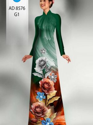 Vải Áo Dài Hoa Hồng kiểu mới AD 8576 35 1613974414 59 Vai Ao Dai Hoa Hong kieu moi AD 8576