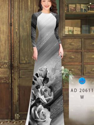 Vải Áo Dài Hoa Hồng kiểu mới AD 20611 21 1613977868 8 Vai Ao Dai Hoa Hong kieu moi AD 20611