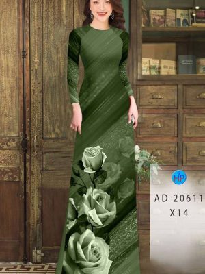 Vải Áo Dài Hoa Hồng kiểu mới AD 20611 27 1613977869 207 Vai Ao Dai Hoa Hong kieu moi AD 20611