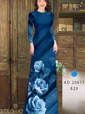 Vải Áo Dài Hoa Hồng kiểu mới AD 20611 24 1613977869 498 Vai Ao Dai Hoa Hong kieu moi AD 20611