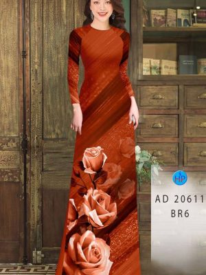 Vải Áo Dài Hoa Hồng kiểu mới AD 20611 26 1613977869 703 Vai Ao Dai Hoa Hong kieu moi AD 20611