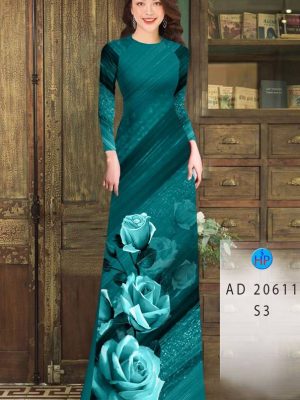Vải Áo Dài Hoa Hồng kiểu mới AD 20611 30 1613977870 207 Vai Ao Dai Hoa Hong kieu moi AD 20611