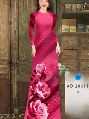 Vải Áo Dài Hoa Hồng kiểu mới AD 20611 31 1613977870 334 Vai Ao Dai Hoa Hong kieu moi AD 20611