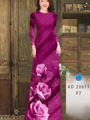 Vải Áo Dài Hoa Hồng kiểu mới AD 20611 29 1613977870 644 Vai Ao Dai Hoa Hong kieu moi AD 20611
