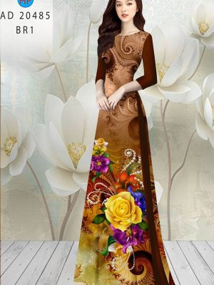 Vải Áo Dài Hoa Hồng Vàng mới ra AD 20485 36 1614046970 481 Vai Ao Dai Hoa Hong Vang moi ra AD 20485