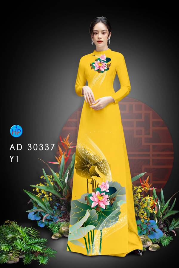 Vải Áo Dài Hoa Sen kiểu mới AD 30307 39 Vải Áo Dài Hoa Sen kiểu mới AD 30307