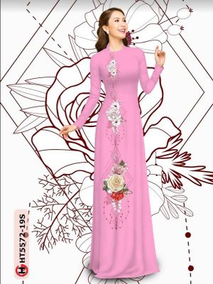 Vải Áo Dài Hoa Hồng thiết kế 2021 AD HT5572 25 1614050050 856 Vai Ao Dai Hoa Hong thiet ke 2021 AD HT5572