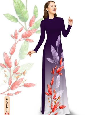 Vải Áo Dài In Hình Lá kiểu mới AD PH5571 28 1614050872 489 Vai Ao Dai In Hinh La kieu moi AD PH5571