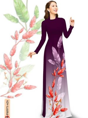 Vải Áo Dài In Hình Lá kiểu mới AD PH5571 24 1614050872 618 Vai Ao Dai In Hinh La kieu moi AD PH5571