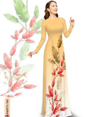 Vải Áo Dài In Hình Lá kiểu mới AD PH5571 25 1614050872 798 Vai Ao Dai In Hinh La kieu moi AD PH5571