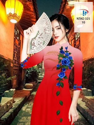Vải Áo Dài Hoa Hồng Xanh kiểu mới AD NTAD 325 27 1614054775 177 Vai Ao Dai Hoa Hong Xanh kieu moi AD NTAD