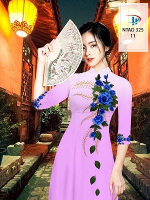 Vải Áo Dài Hoa Hồng Xanh kiểu mới AD NTAD 325 28 1614054775 190 Vai Ao Dai Hoa Hong Xanh kieu moi AD NTAD