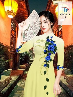 Vải Áo Dài Hoa Hồng Xanh kiểu mới AD NTAD 325 29 1614054776 825 Vai Ao Dai Hoa Hong Xanh kieu moi AD NTAD