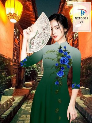 Vải Áo Dài Hoa Hồng Xanh kiểu mới AD NTAD 325 39 1614054778 280 Vai Ao Dai Hoa Hong Xanh kieu moi AD NTAD