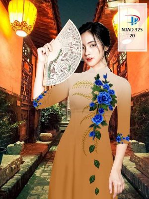Vải Áo Dài Hoa Hồng Xanh kiểu mới AD NTAD 325 37 1614054778 555 Vai Ao Dai Hoa Hong Xanh kieu moi AD NTAD