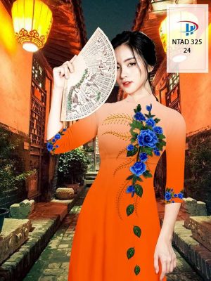 Vải Áo Dài Hoa Hồng Xanh kiểu mới AD NTAD 325 41 1614054778 683 Vai Ao Dai Hoa Hong Xanh kieu moi AD NTAD
