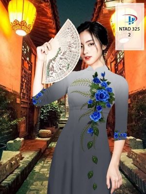 Vải Áo Dài Hoa Hồng Xanh kiểu mới AD NTAD 325 44 1614054779 11 Vai Ao Dai Hoa Hong Xanh kieu moi AD NTAD