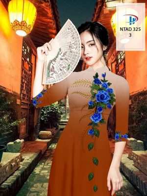 Vải Áo Dài Hoa Hồng Xanh kiểu mới AD NTAD 325 45 1614054779 776 Vai Ao Dai Hoa Hong Xanh kieu moi AD NTAD