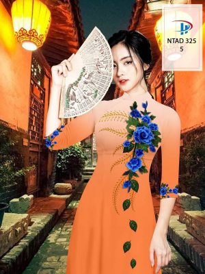 Vải Áo Dài Hoa Hồng Xanh kiểu mới AD NTAD 325 47 1614054780 602 Vai Ao Dai Hoa Hong Xanh kieu moi AD NTAD