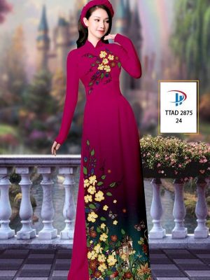 1614134216 478 Vai Ao Dai Hoa In 3D thiet ke 2021 AD
